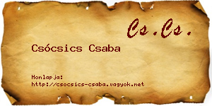 Csócsics Csaba névjegykártya