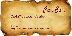 Csócsics Csaba névjegykártya